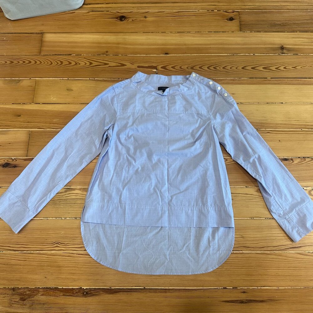 J Crew blouse top light blue